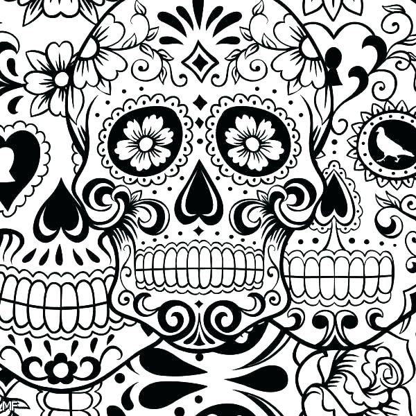 Girl Skull Coloring Pages Free Coloring Sugar Skull Coloring Pages 600x600 Girl Skull Coloring Pages Free Coloring Sugar Skull Coloring Pages