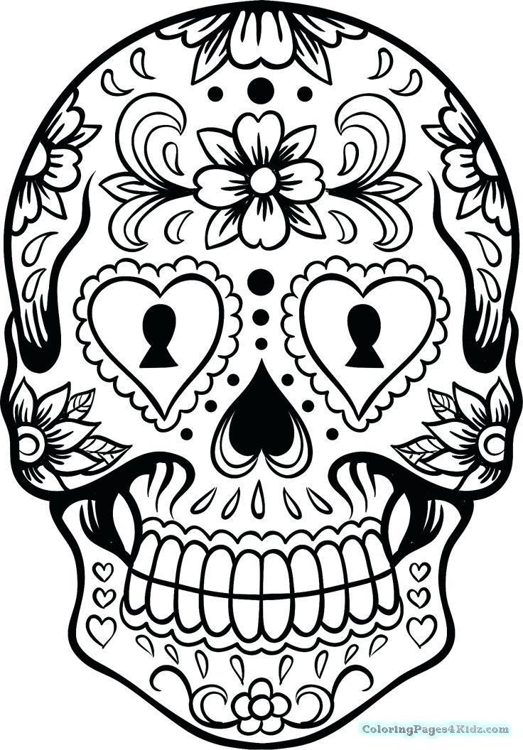 Skull Coloring Pages Girl Sugar Skull Coloring Pages Sugar Skull 736x1056 Skull Coloring Pages Girl Sugar Skull Coloring Pages Sugar Skull