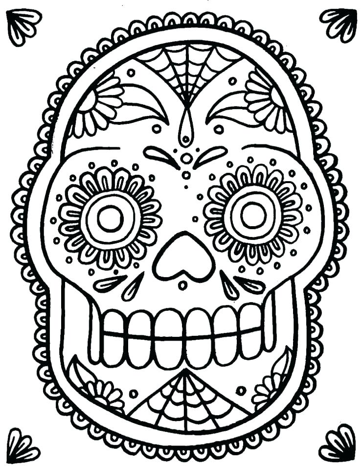Sugar Skull Color Pages Skull Coloring Pages For Adults Sugar 742x960 Sugar Skull Color Pages Skull Coloring Pages For Adults Sugar