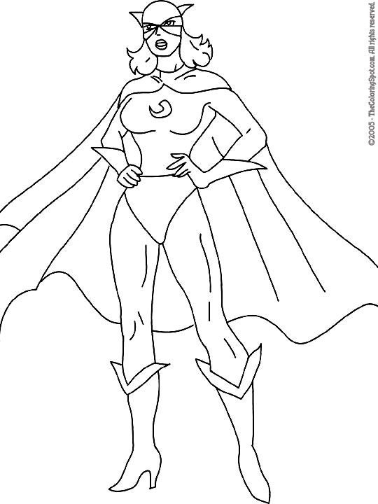 Superhero Coloring Pages Free For Female 540x720 Superhero Coloring Pages Free For Female