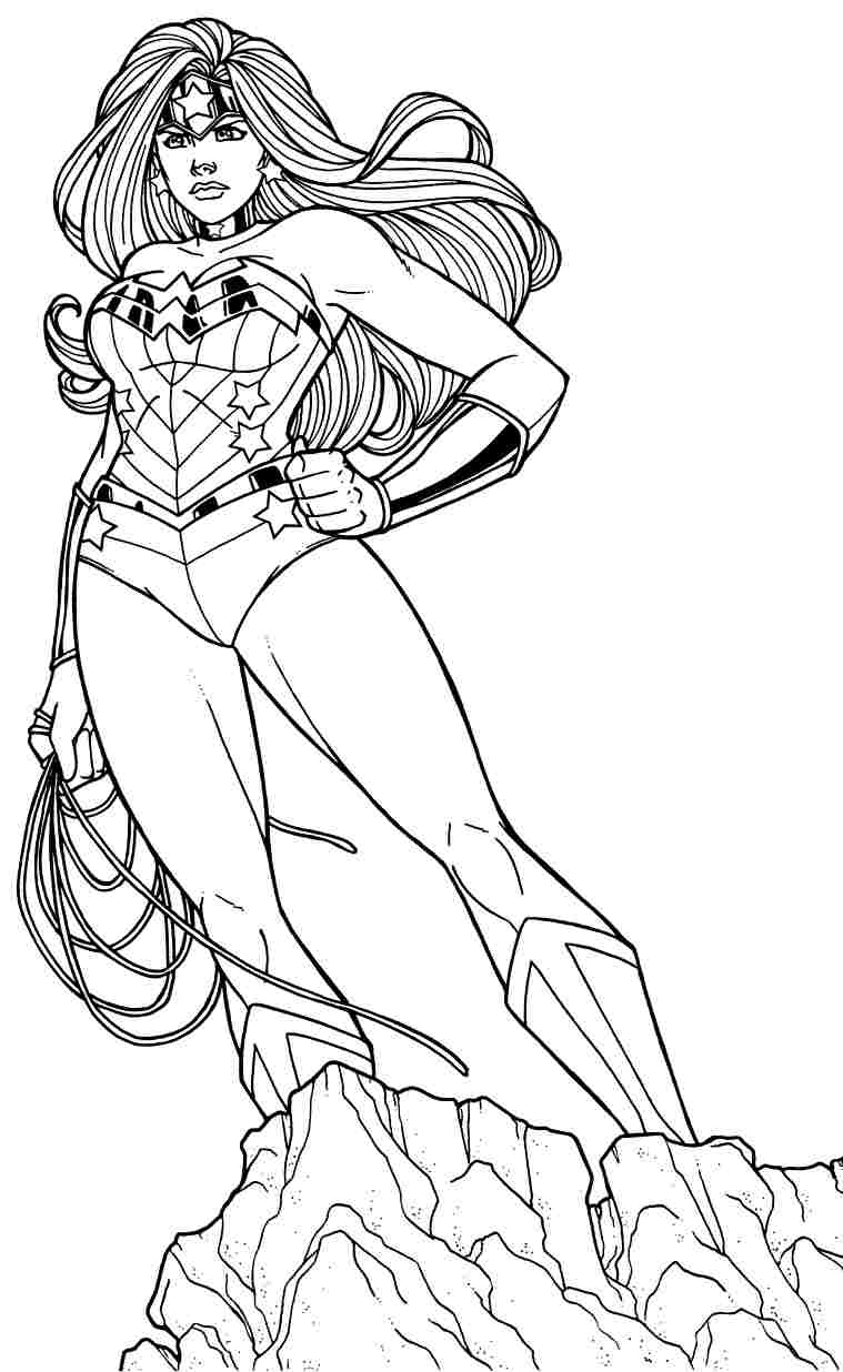 Female Superhero Coloring Pages Free Printable Page For Super Hero 759x1236 Female Superhero Coloring Pages Free Printable Page For Super Hero