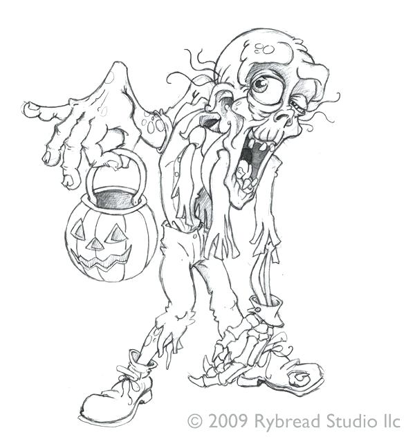 Zombie Coloring Pages 600x645 Zombie Coloring Pages
