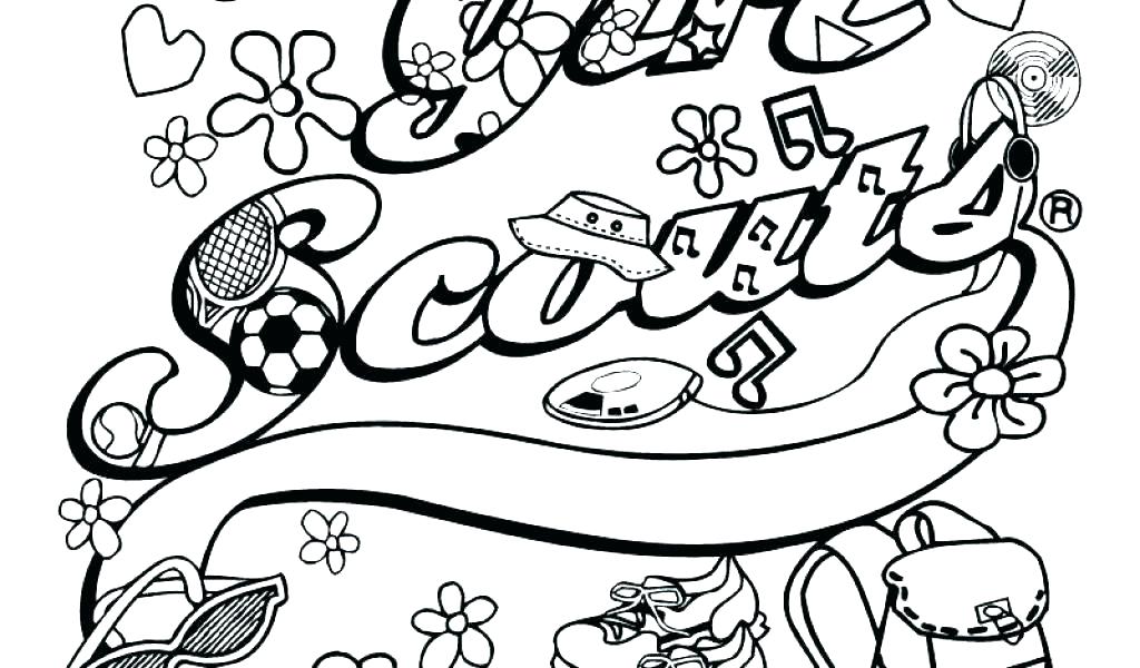 Girl Scout Cookie Coloring Pages 1024x600 Girl Scout Cookie Coloring Pages