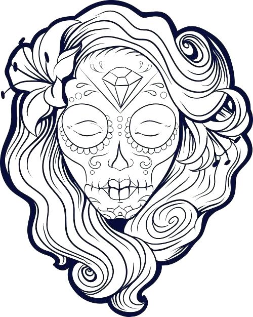Skulls Coloring Pages Skull Coloring Pages For Adults 500x626 Skulls Coloring Pages Skull Coloring Pages For Adults