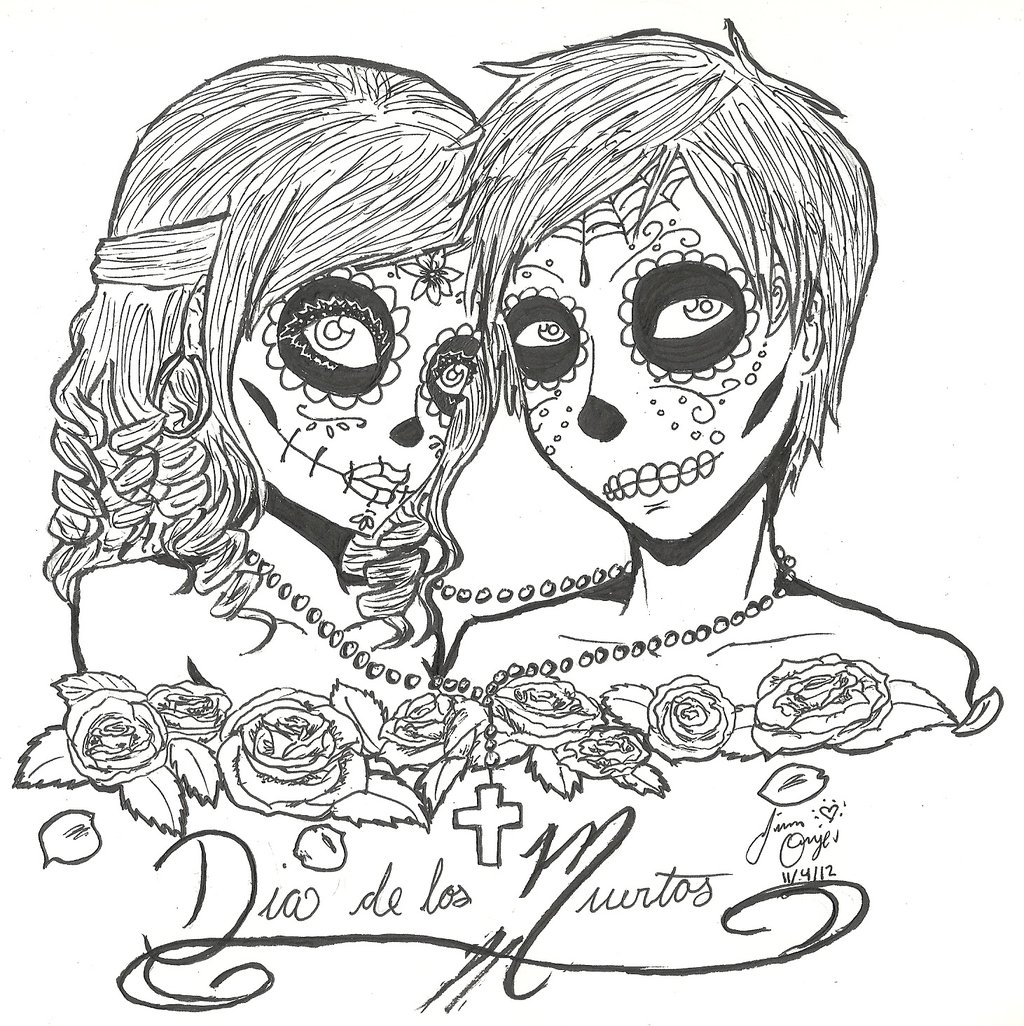 Day Of The Dead Coloring Pages For Adults 1024x1026 Day Of The Dead Coloring Pages For Adults