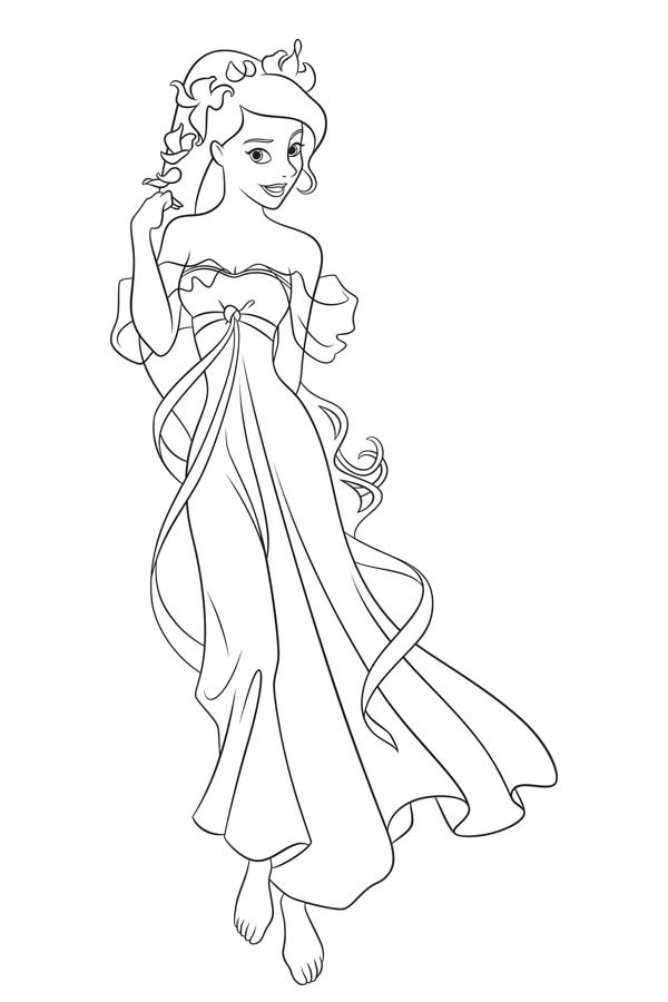 600x900 Many Beautiful Disney Princess Coloring Page For Kids