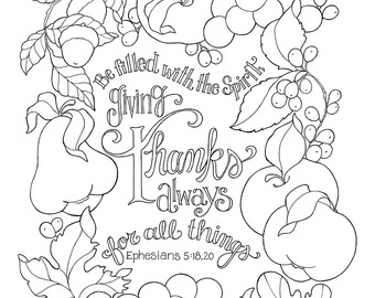 Autumn Coloring Page Etsy 340x270 Autumn Coloring Page Etsy
