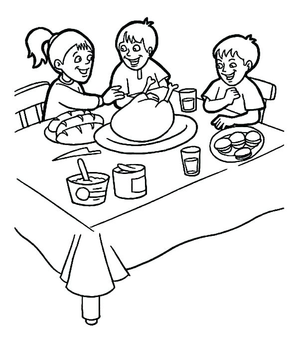 Food Coloring For Kids Breakfast Coloring Page Breakfast Three 600x692 Food Coloring For Kids Breakfast Coloring Page Breakfast Three