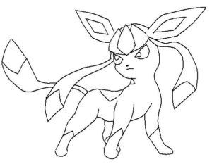Pokemon Coloring Pages Glaceon Eeveelutions Eevee Evolutions 300x233 Pokemon Coloring Pages Glaceon Eeveelutions Eevee Evolutions