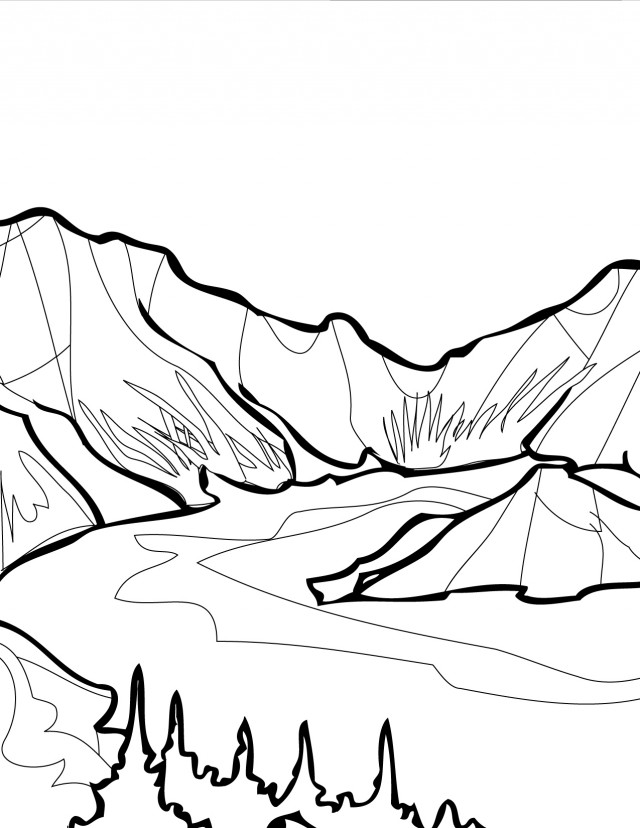 640x828 Glacier Coloring Pages