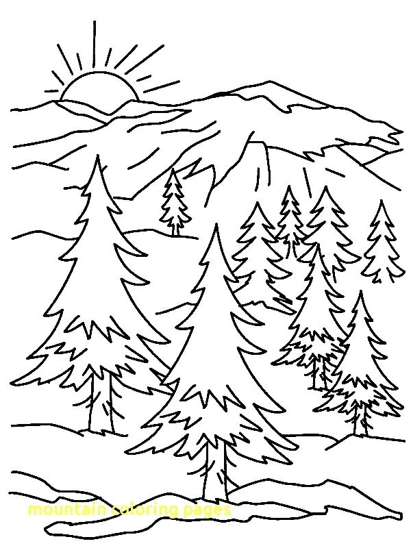 600x800 Mountain Coloring Pages Mountain Coloring Pages With Coloring