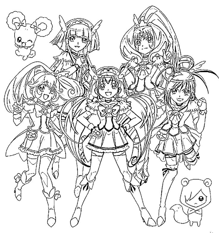 736x785 Glitter Force Coloring Pages Printable Coloring Pages For Kids