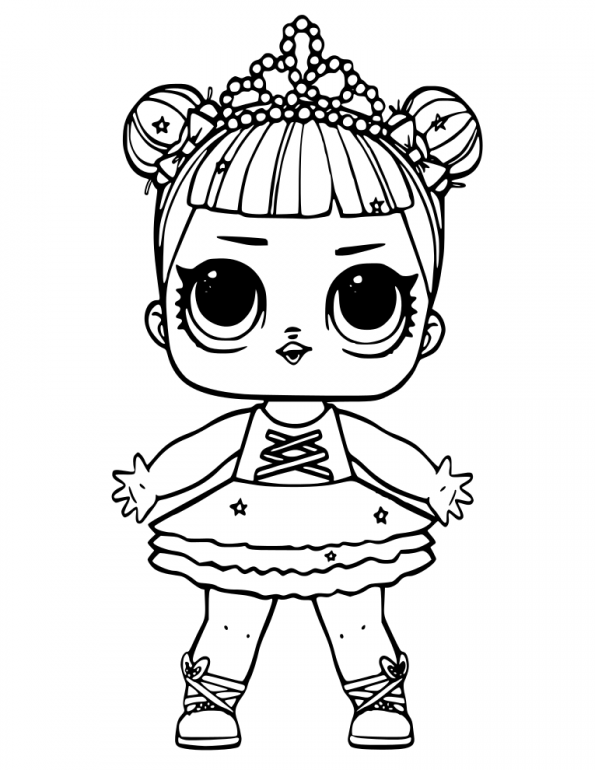 595x770 Lol Dolls Glitter Center Stage Coloring Page