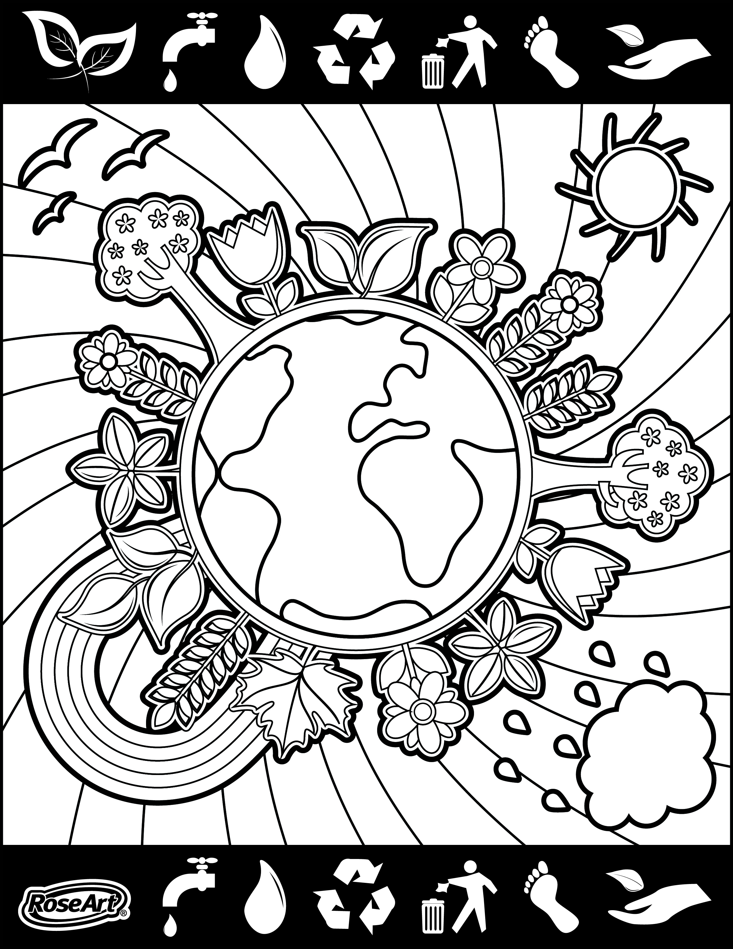 2550x3300 Happy World Environment Day! Happiness Is Coloring( Printables