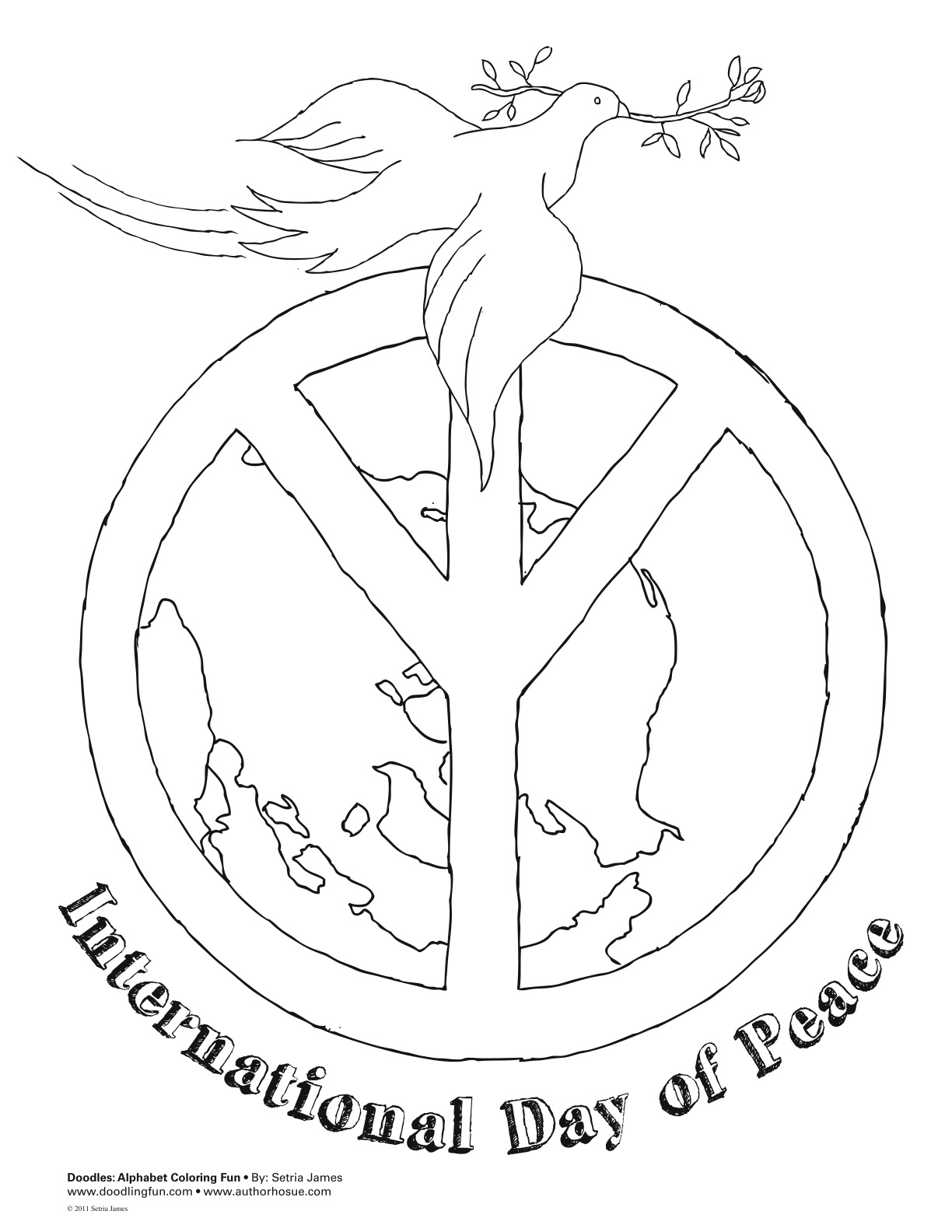 1224x1584 International Peace Day Coloring Page Peace