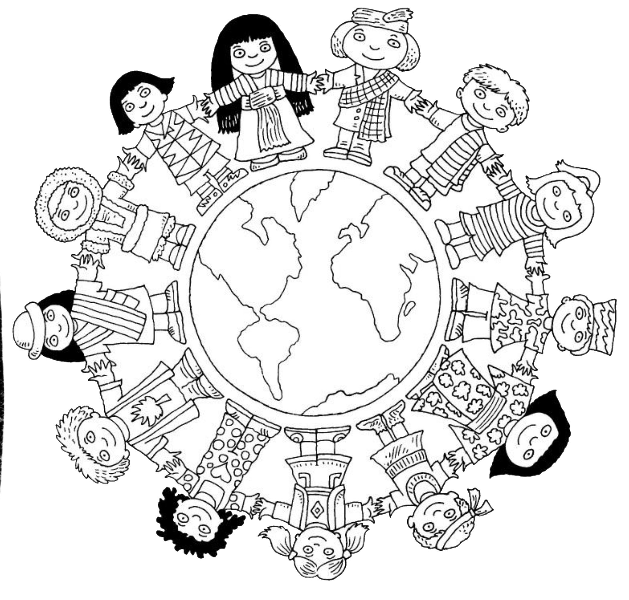 2080x1984 Children Around The World Coloring Page Coloring Pages