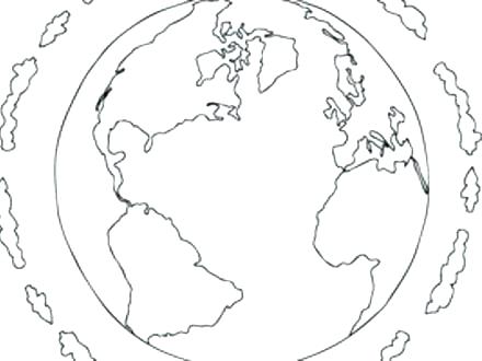 440x330 Globe Coloring Pages Globe Coloring Page Printable World Globe