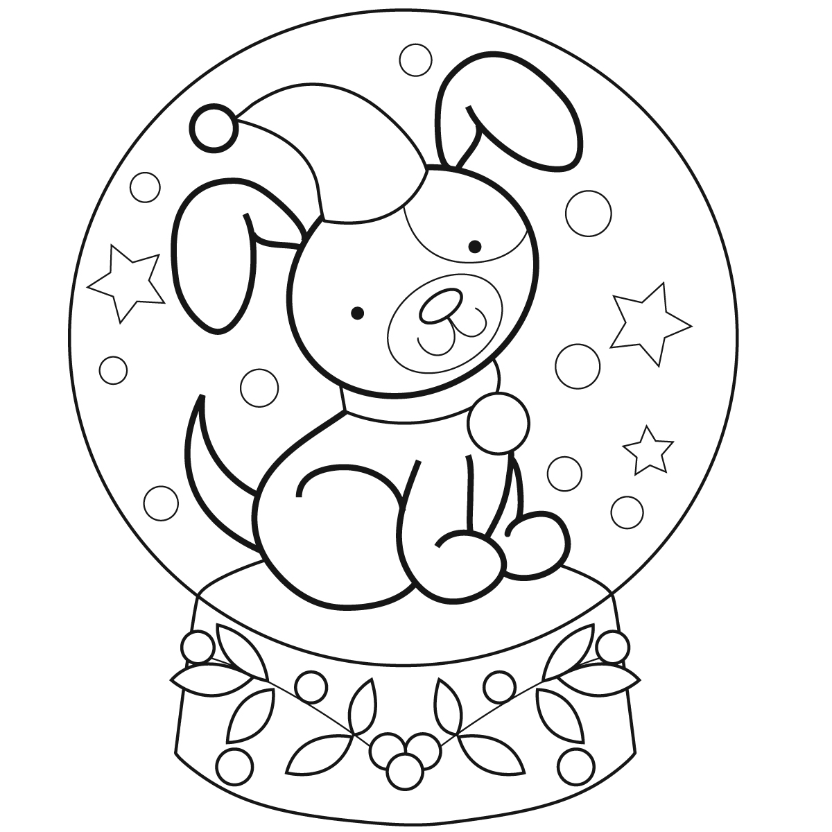 1200x1200 Snow Globe Coloring Pages