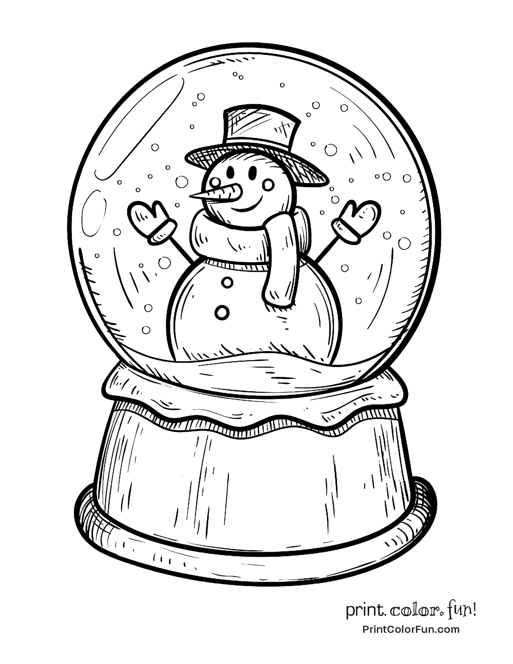 1020x1320 Snow Globe Coloring Pages Free