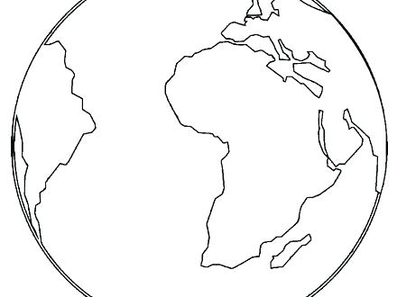 440x330 World Globe Coloring Page