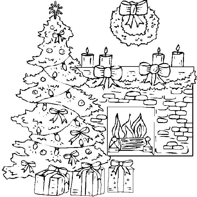 Christmas Fireplace Coloring Pages Happy Holidays! 633x631 Christmas Fireplace Coloring Pages Happy Holidays!