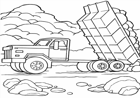 Truck Coloring Pages Dump Page Chuck 476x333 Truck Coloring Pages Dump Page Chuck