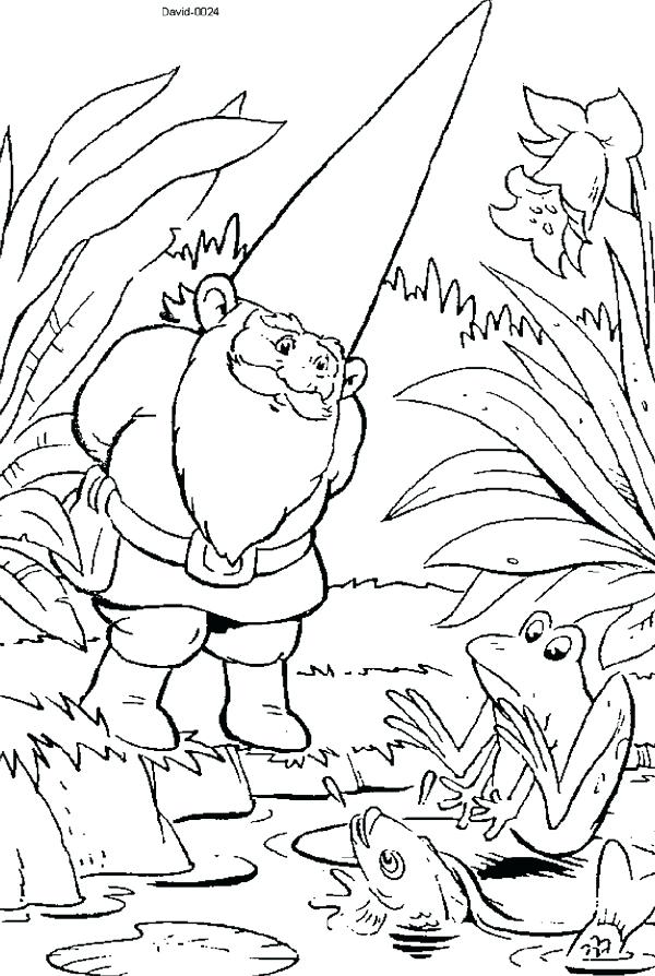 600x894 Gnome Coloring Pages At Gnome Coloring Pages Free Printable Gnome