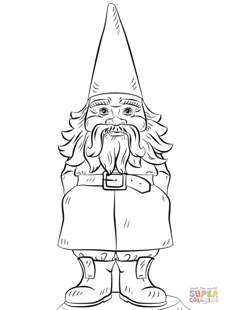 748x1030 Gnome Coloring Pages Elegant Lawn Gnome Drawing Logo And Design