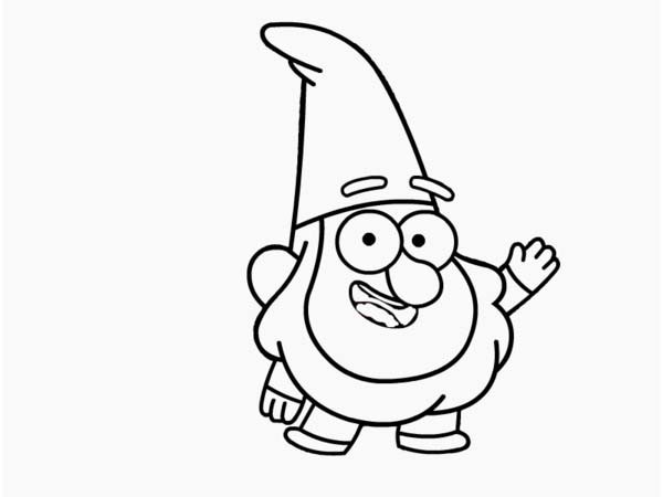 600x450 Gravity Falls Gnome Coloring Page Bebo Pandco