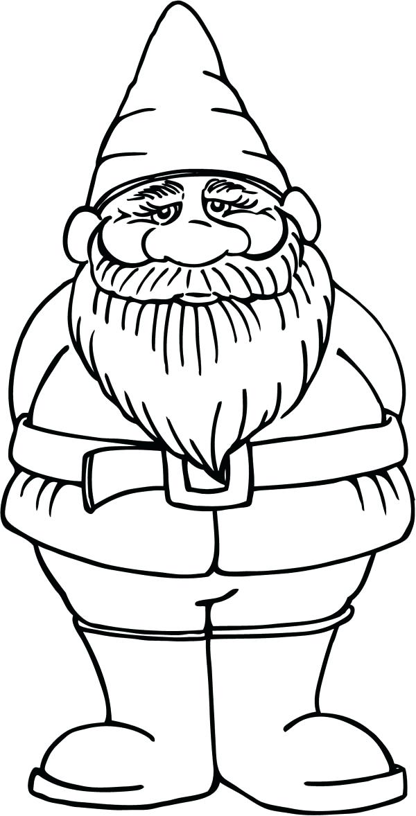 600x1178 Gnome Coloring Pages