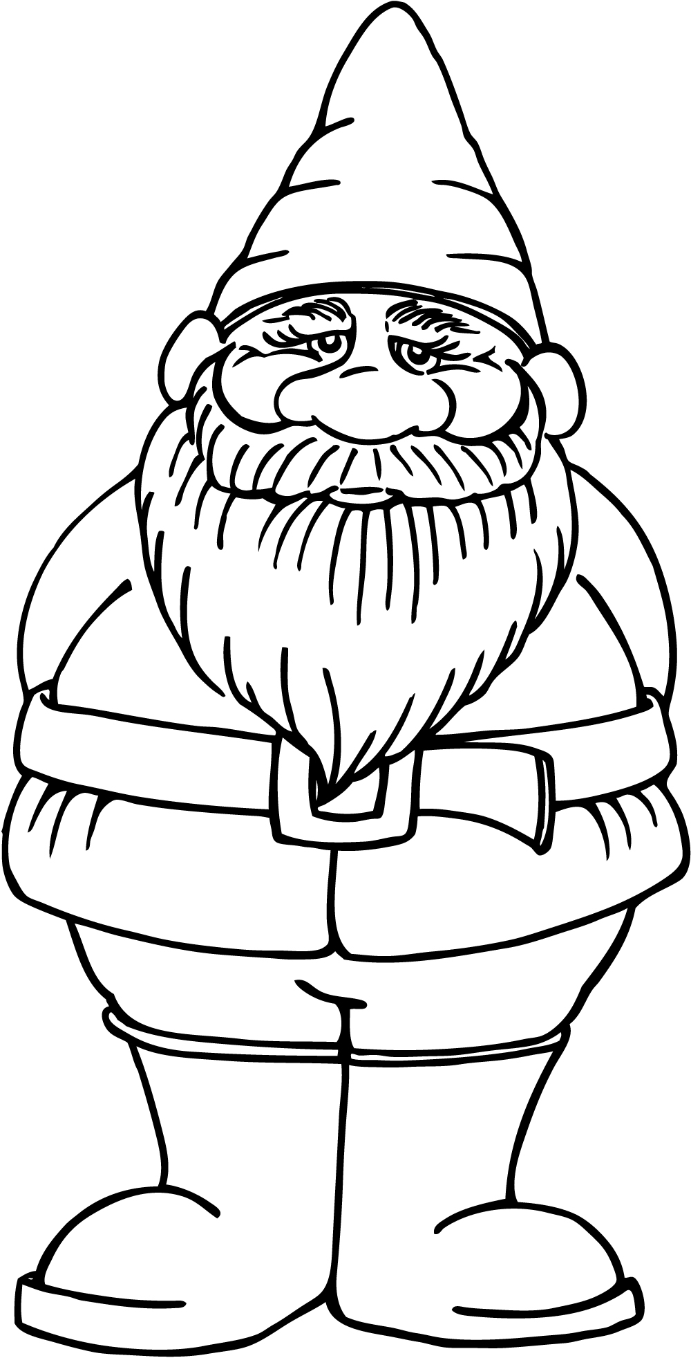 1000x1963 Garden Gnome Coloring Page Free Printable Pages Throughout