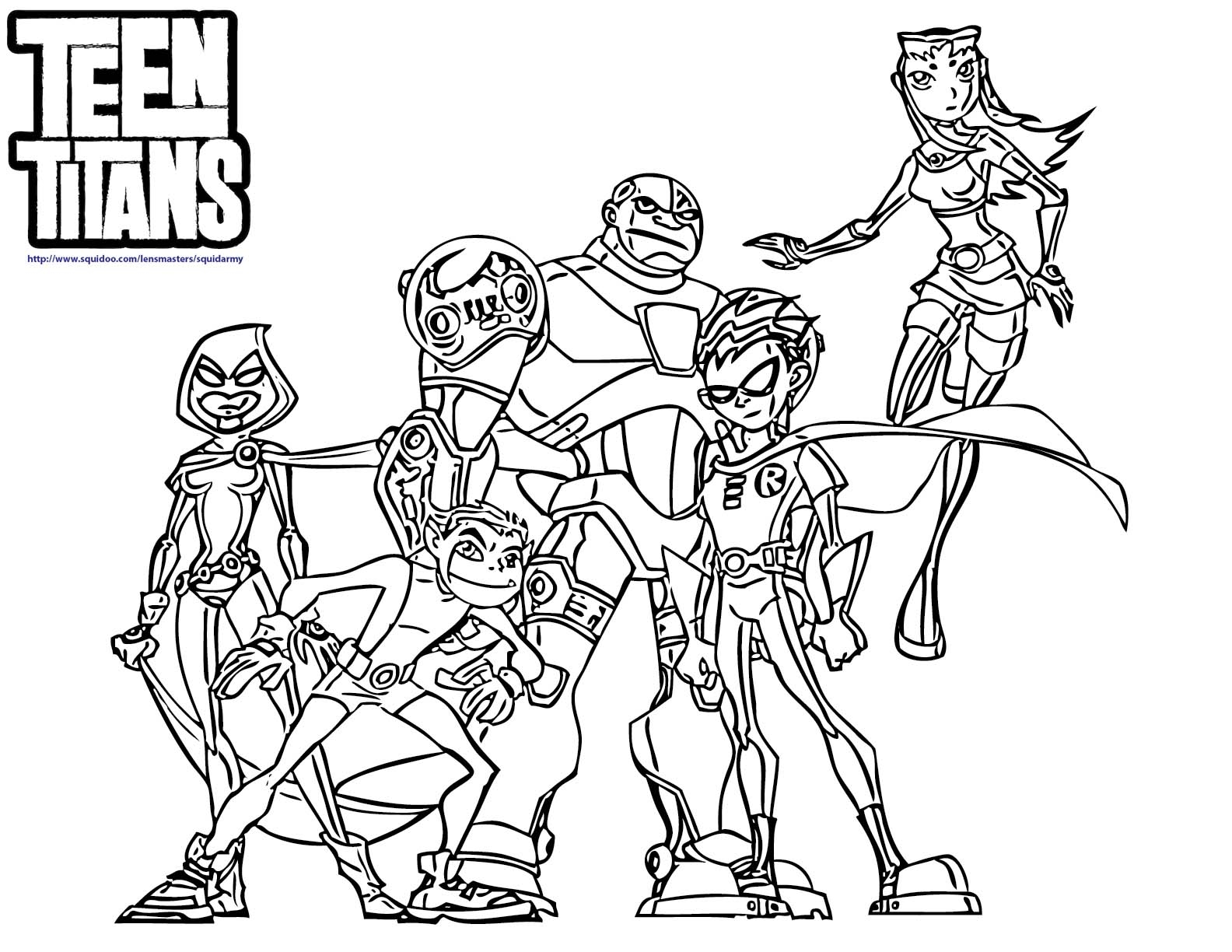 1584x1224 Teen Titans Go Coloring Pages Free