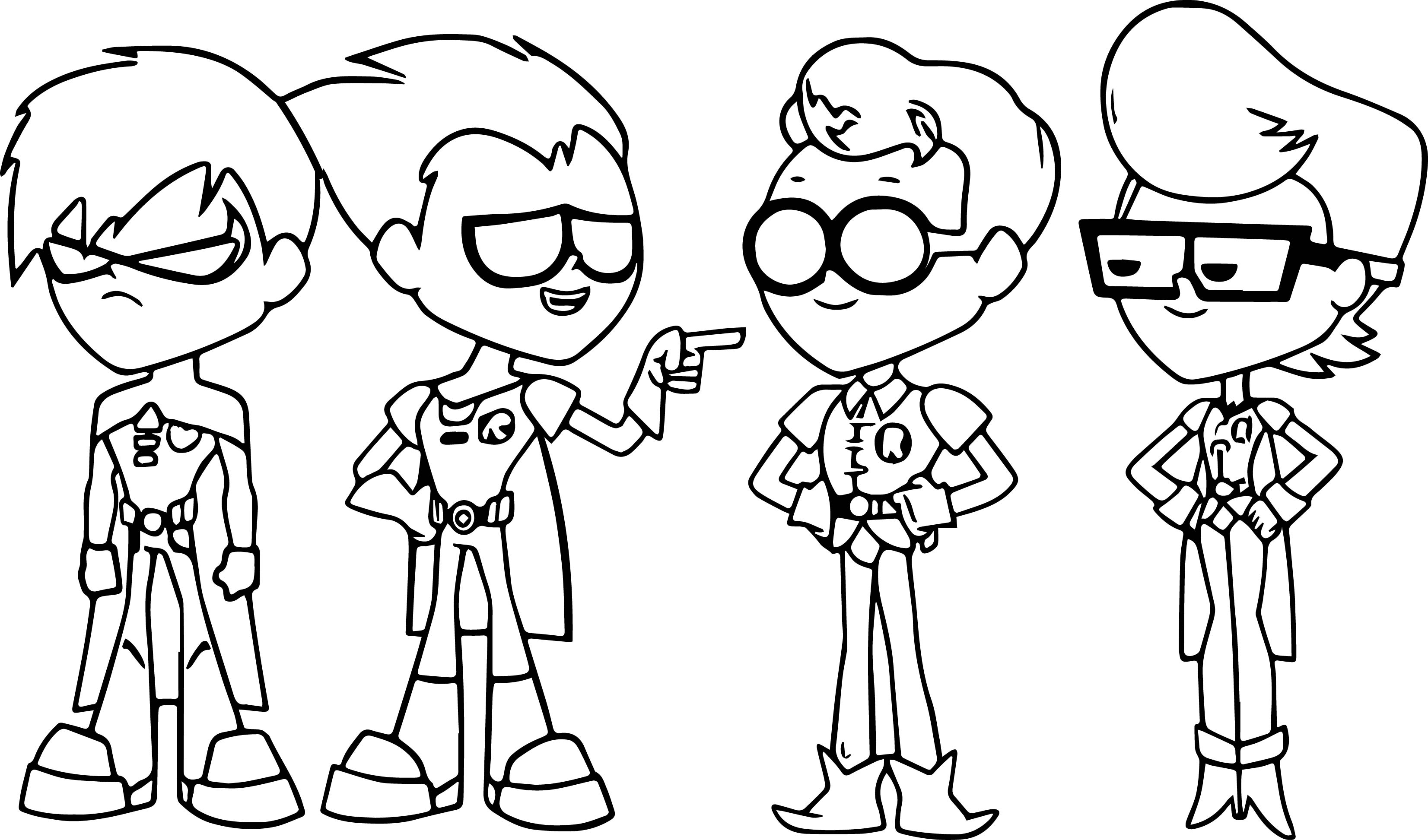 3305x1945 Teen Titans Go Coloring Pages How To Draw Throughout Page