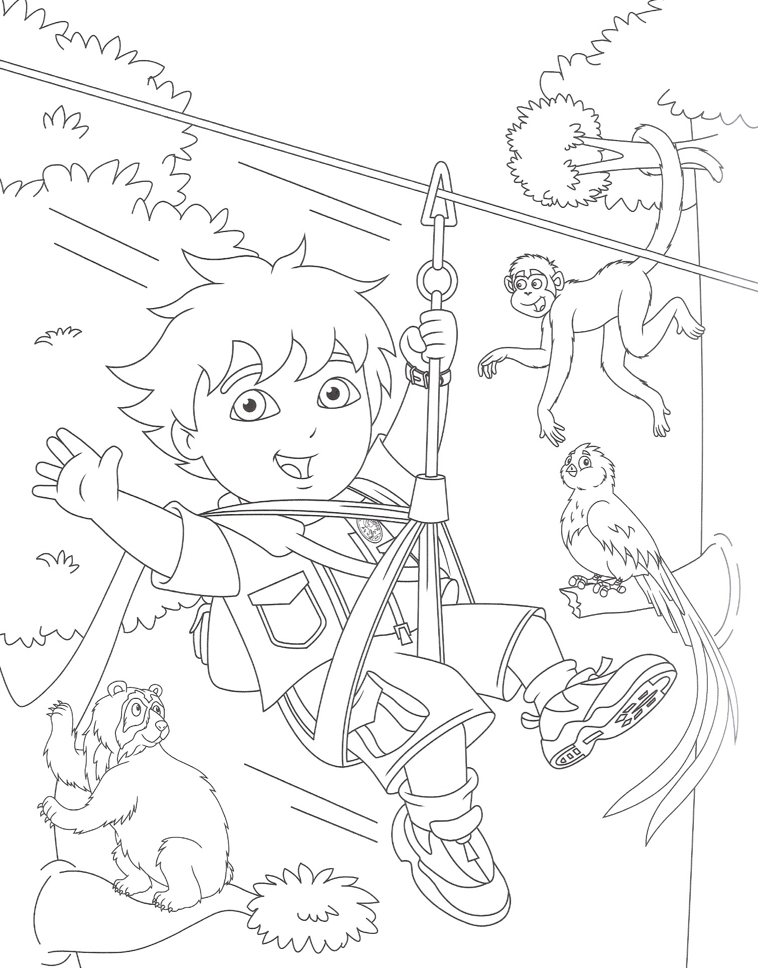 Go Diego Coloring Pages Free Printable For Kids Arilitv Go Go 1510x1928 Go Diego Coloring Pages Free Printable For Kids Arilitv Go Go