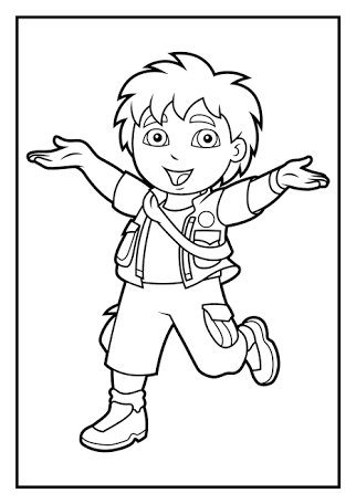 Go Diego Go Coloring Pages To Print 322x456 Go Diego Go Coloring Pages To Print