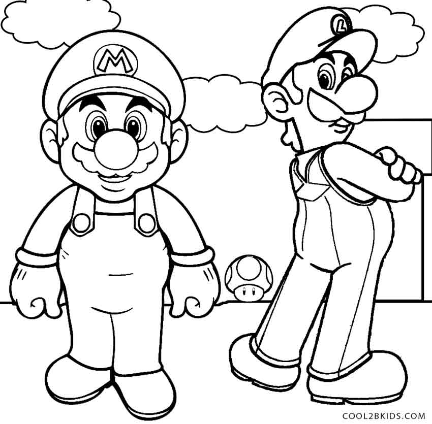 850x835 Printable Luigi Coloring Pages For Kids Cool2bkids