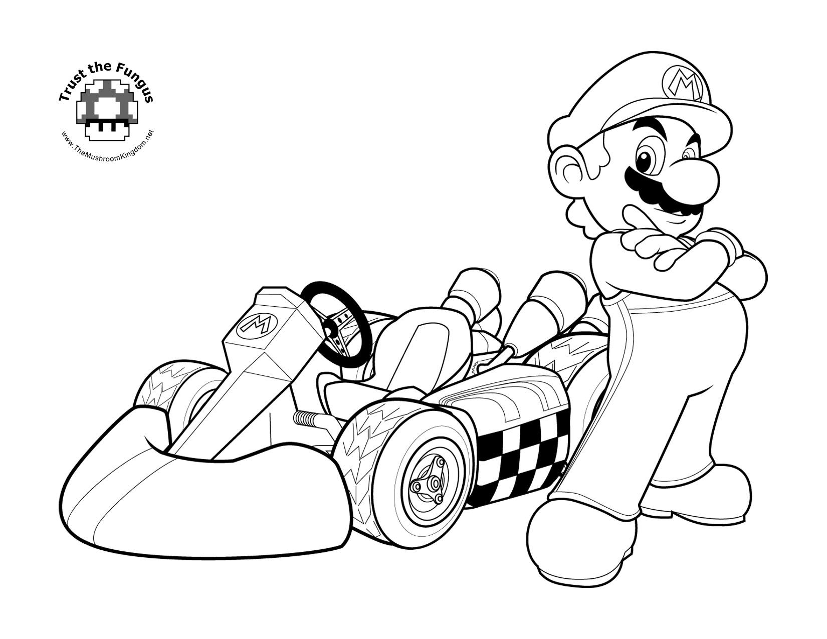 1650x1275 Mario Kart Coloring Pages