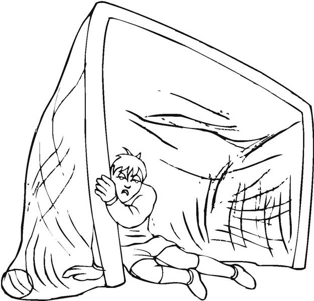Unhappy Goalkeeper Player After A Failure Save Coloring Page 626x600 Unhappy Goalkeeper Player After A Failure Save Coloring Page