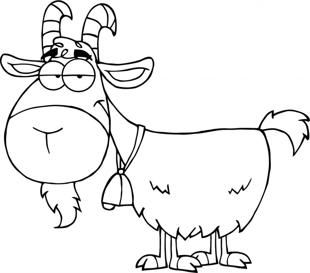 Goats Coloring Pages Free New Goat 1024x904 Goats Coloring Pages Free New Goat