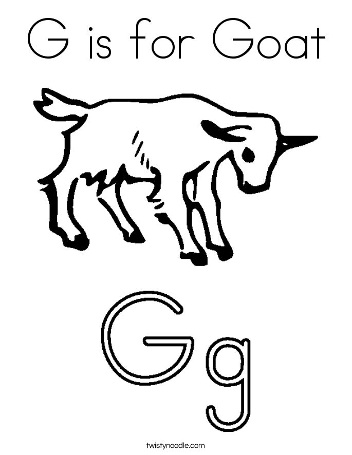 G Is For Goat Coloring Page 685x886 G Is For Goat Coloring Page
