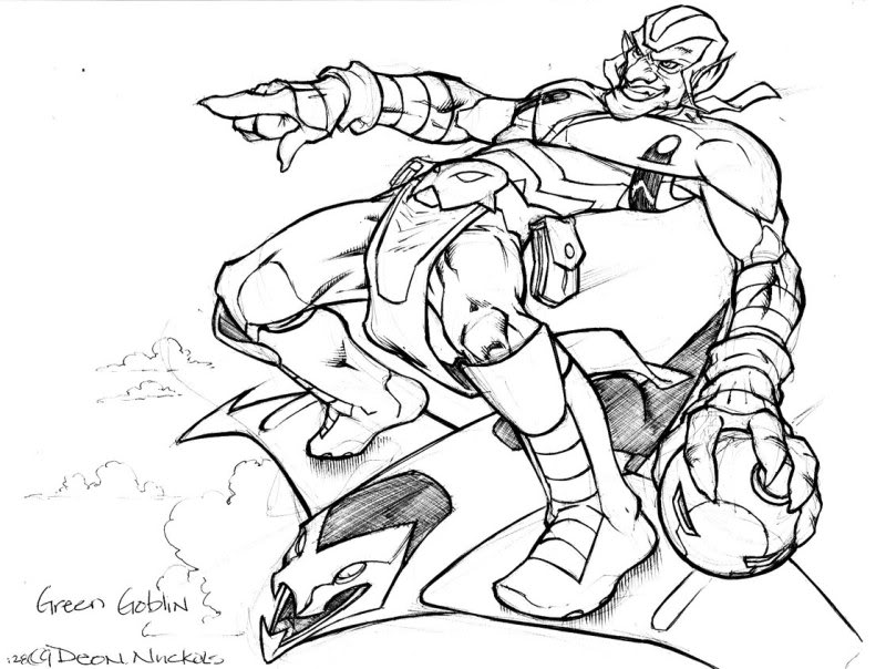 800x604 Spiderman Green Goblin Coloring Pages 316675