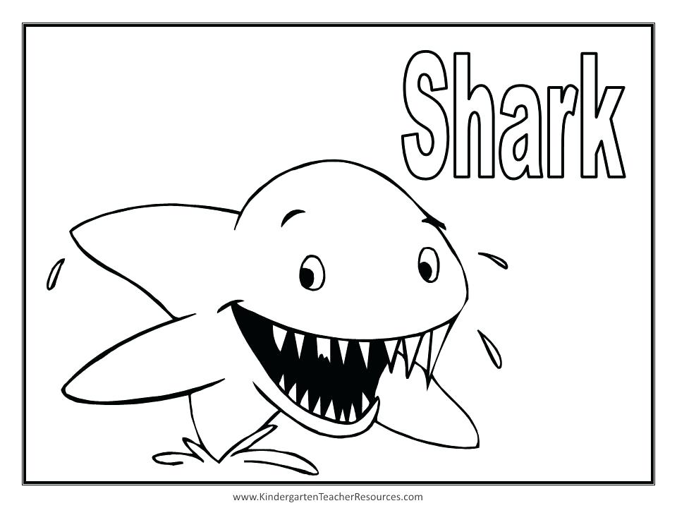 960x720 Shark Coloring Book Shark To Color Cute Shark Coloring Page