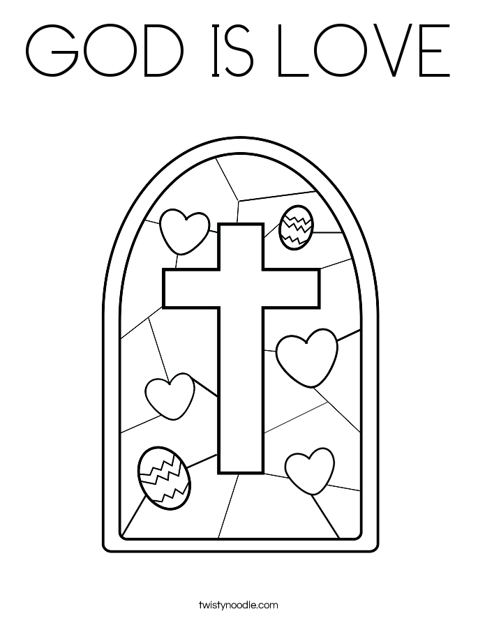 685x886 God Is Love Coloring Page