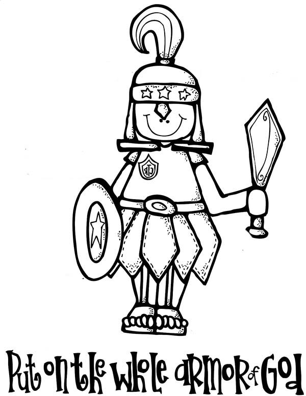 600x777 Armor Of God Coloring Pages Put On The Whole Armor Of God Coloring