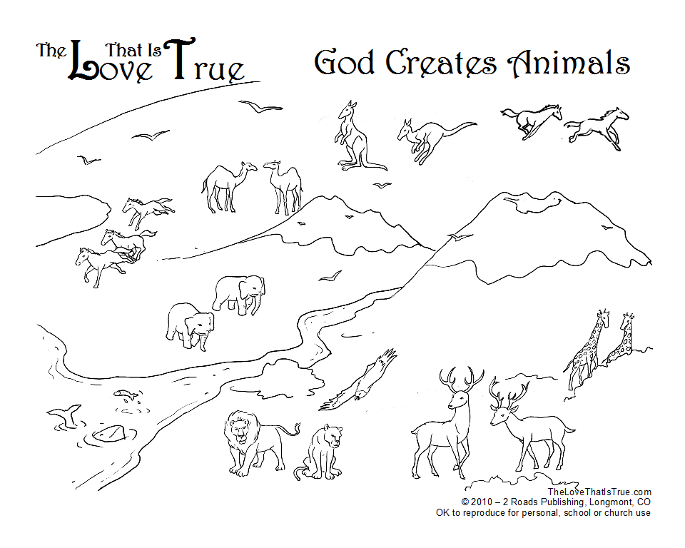 960x768 God Made Animals Coloring Page Creche Activities