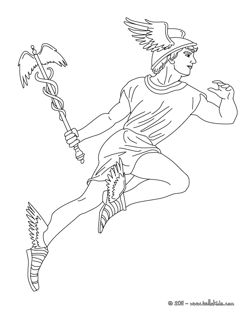 Hermes The Greek God Of Herds Coloring Pages 821x1061 Hermes The Greek God Of Herds Coloring Pages