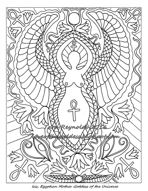 Coloring Pages For Adults Goddess Coloring Page Pagan 570x733 Coloring Pages For Adults Goddess Coloring Page Pagan