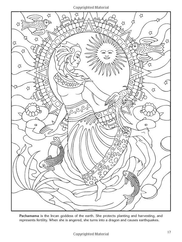 Goddesses Coloring Book (Dover) By Marty Noble Coloring Pages 600x800 Goddesses Coloring Book (Dover) By Marty Noble Coloring Pages