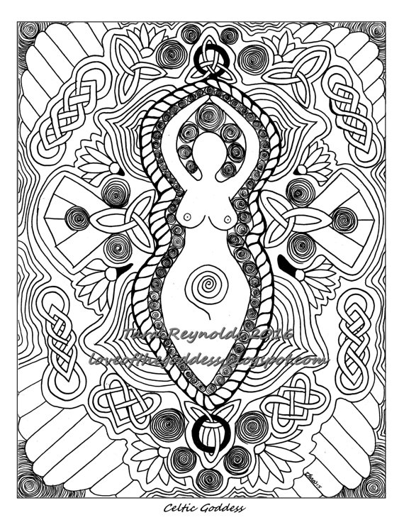Printable Coloring Pages Pagan Coloring Pages Goddess 570x733 Printable Coloring Pages Pagan Coloring Pages Goddess