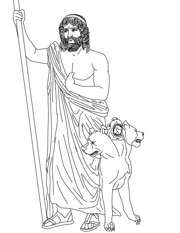 600x775 Hades From Greek Gods And Goddesses Coloring Page